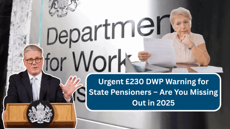 Urgent £230 DWP Warning For State Pensioners – Are You Missing Out In 2025