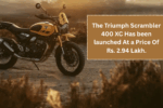 The Triumph Scrambler 400 XC Has been launched At a Price Of Rs. 2.94 Lakh